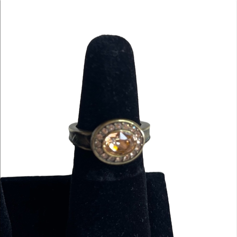 Touchstone by Swarovski Brass Ring Size 8